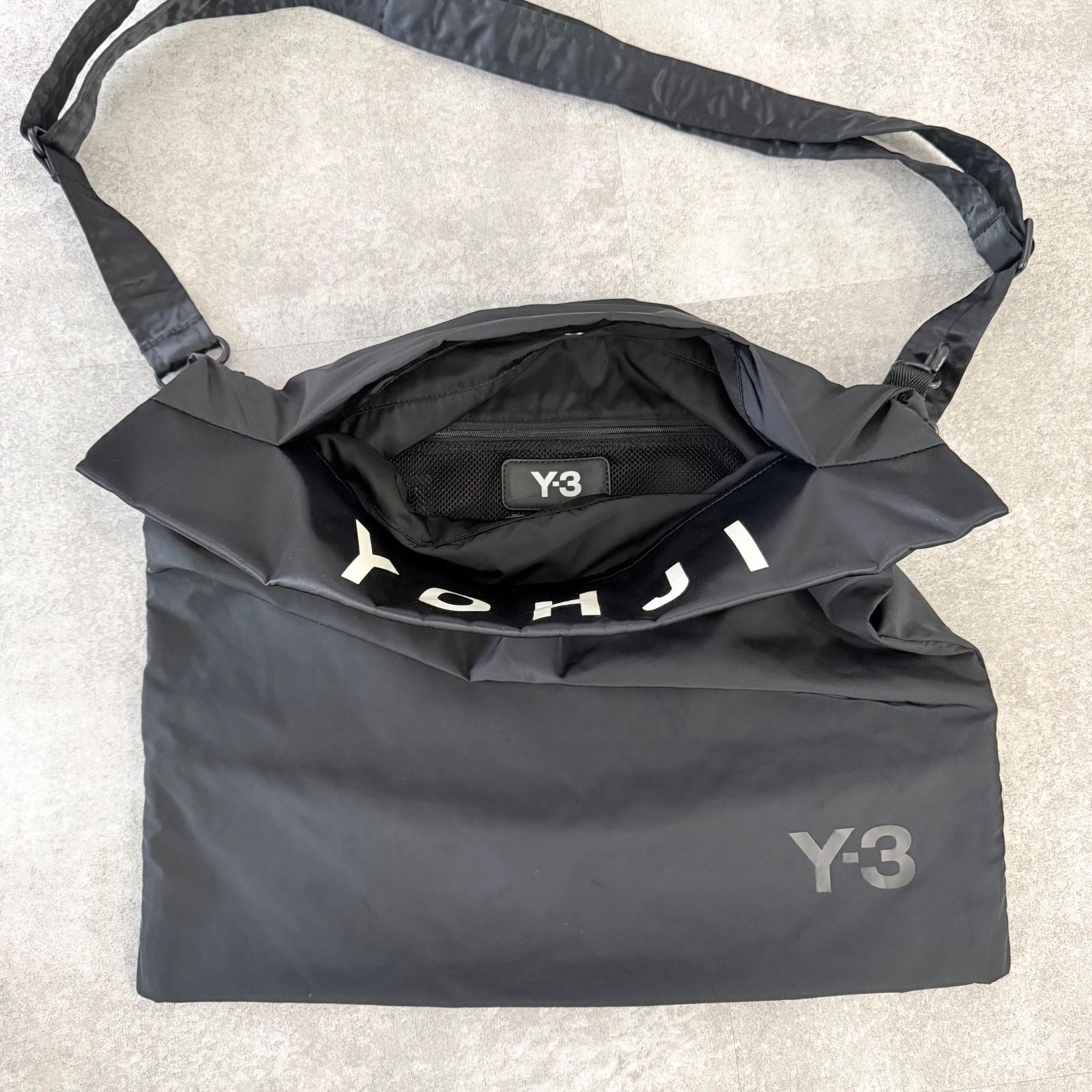 Y-3 パッカブル ショルダーバッグ 2WAY トート ロゴ プリント YOHJI
