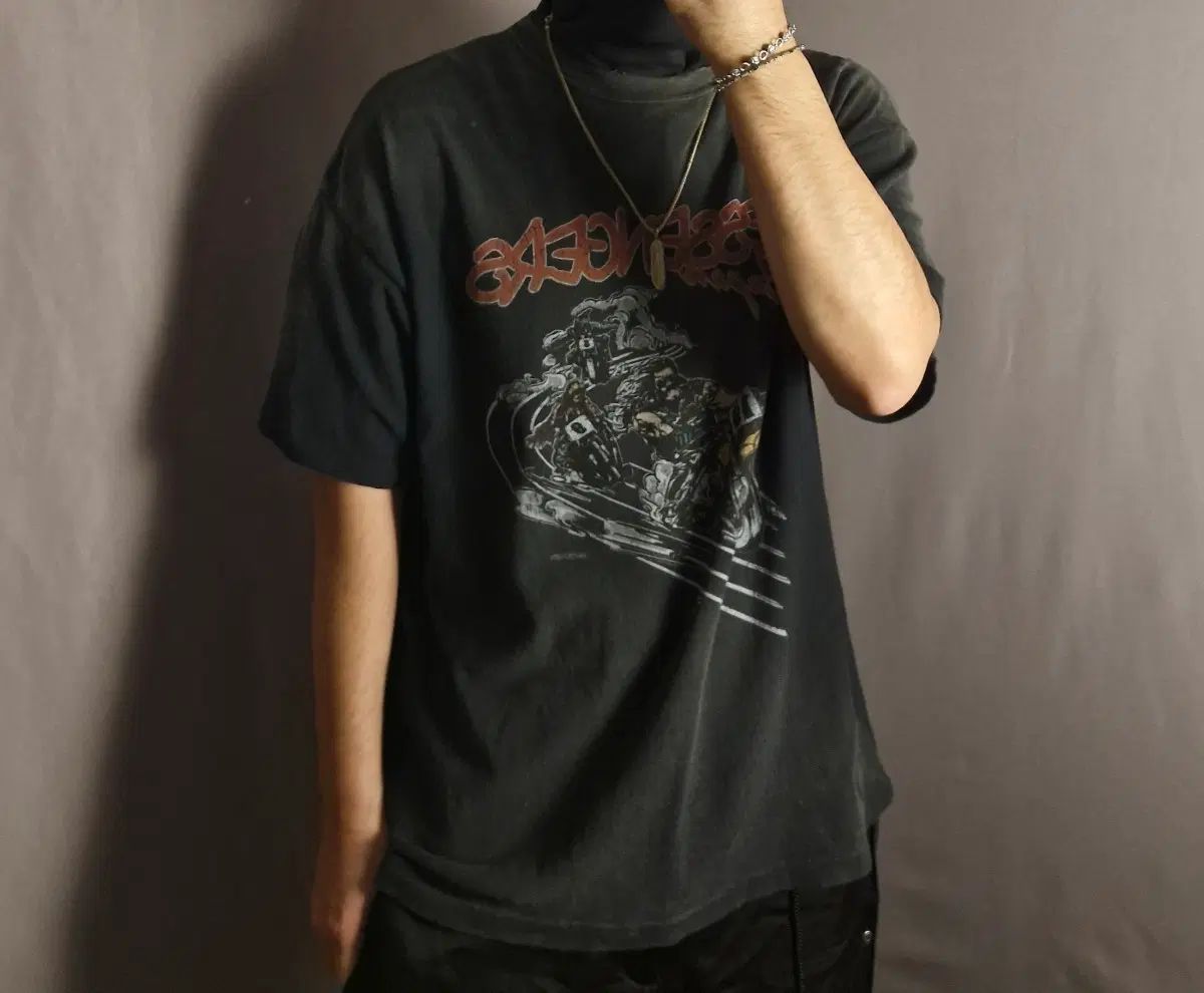 カミヤ モーターバイク メッセンジャーズ ディストレスト Tシャツ
