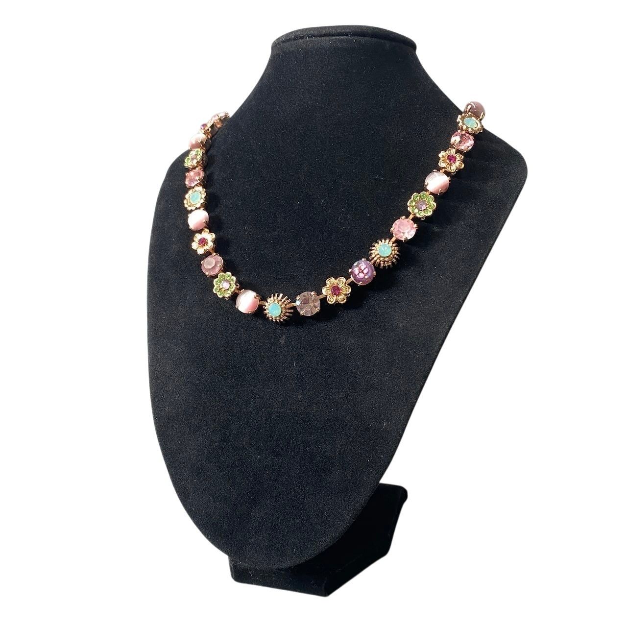 h11 15 《美品》 Mariana マリアナ 天然石 × クリスタル ビジュー ピンク アクセサリー ジュエリー アンティークt18r 6,408円