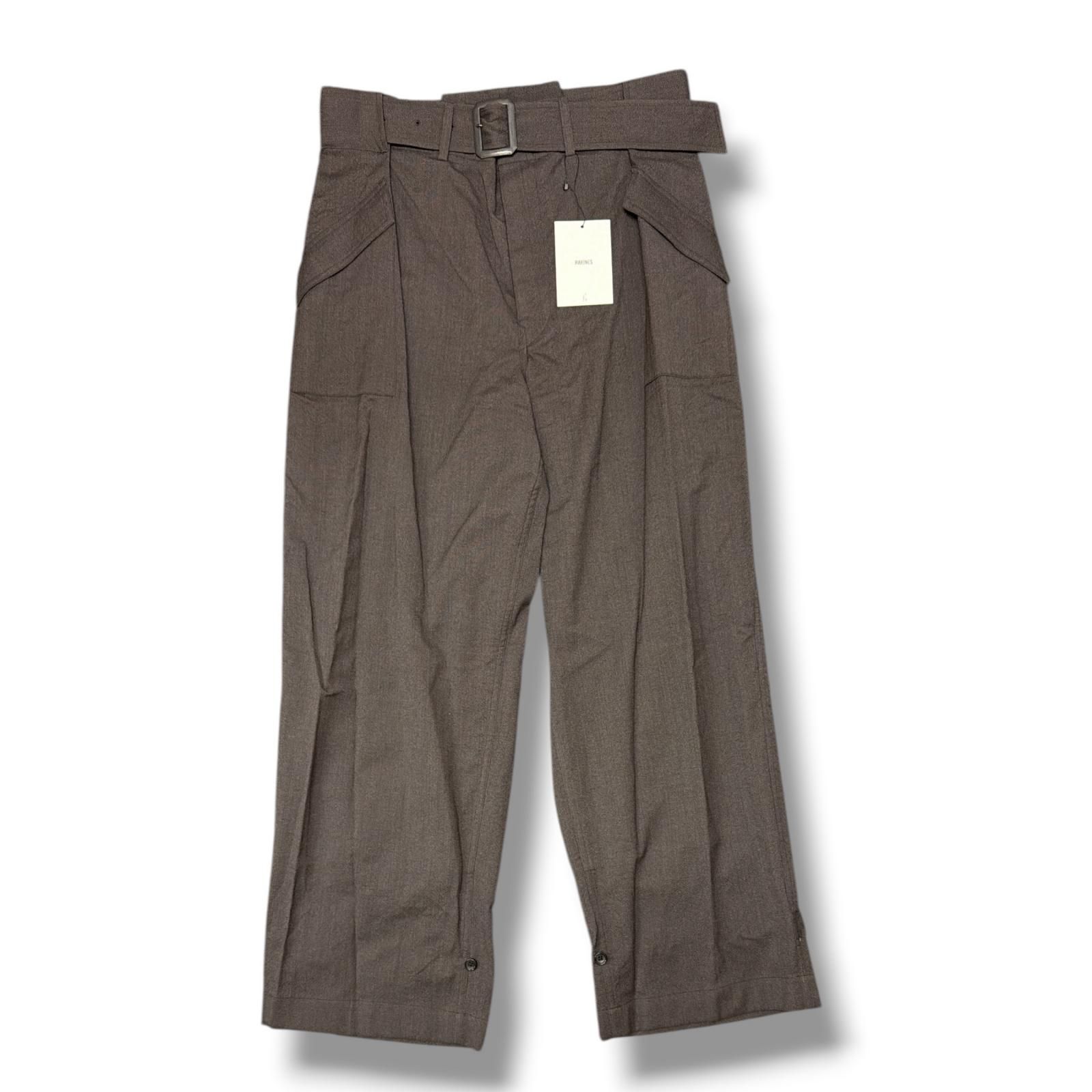 参考上代63800円 未使用 RAKINES Crepe pinhead/Field pants フィールドパンツ ラキネス 07S22HN106P Plum Brown 2 （21077M）