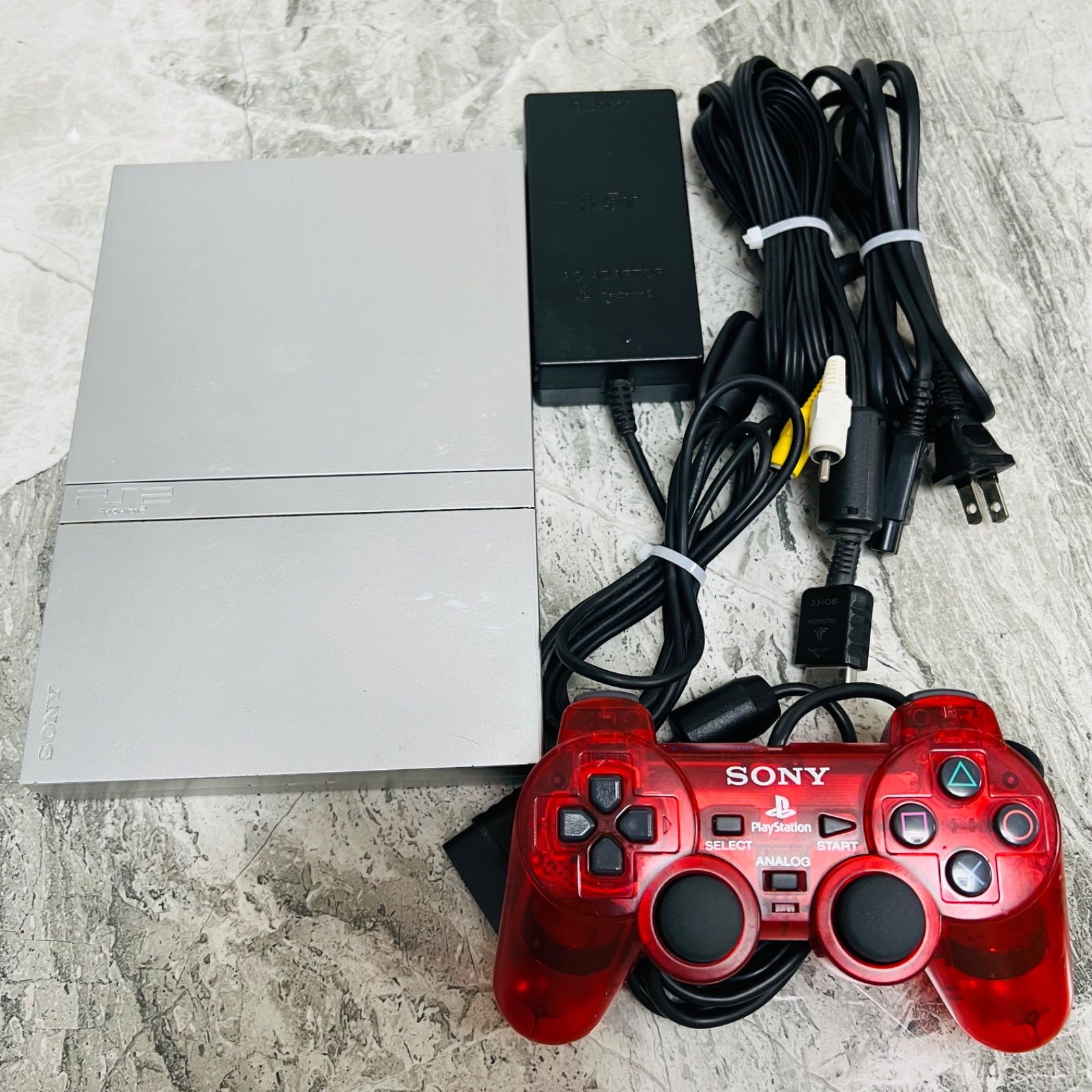 【完動品】PlayStation2 本体 サテンシルバー SCPH-75000 薄型