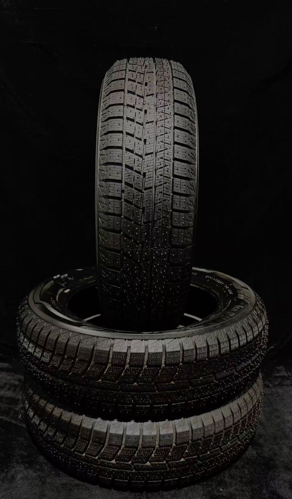 21年製　中古タイヤ3本セット　ヨコハマ　155/65R14 75Q 8分山　スタッドレスタイヤ　T-232