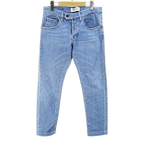 フエテネ FUJETENE デニムパンツ ジーンズ ボタンフライ 32 青系 ブルー インディゴ ストレッチ イタリア製 ロング丈 9,730円