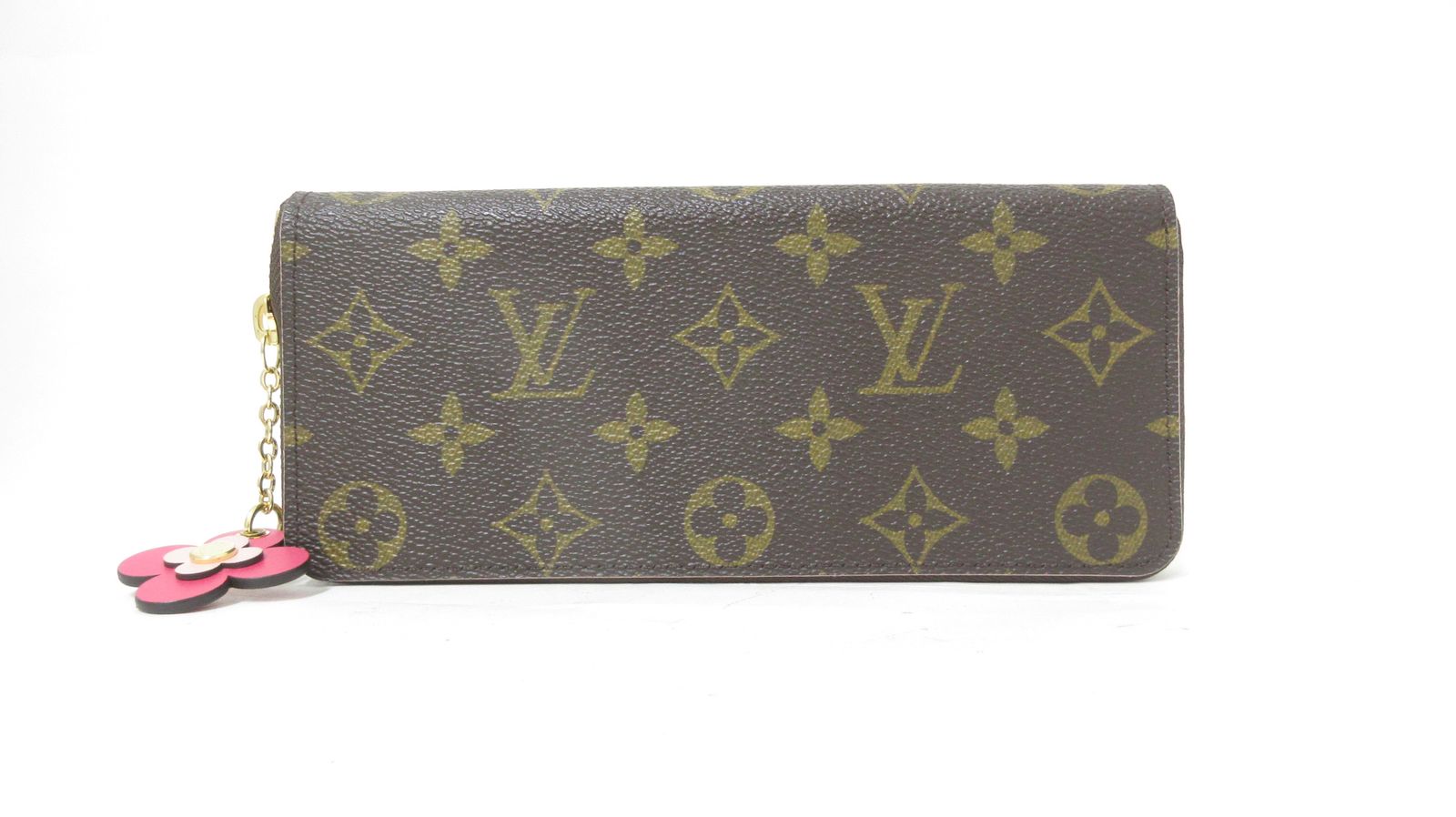 LOUIS VUITTON/ルイ ヴィトン　モノグラム ポルトフォイユクレマンス 　フラワー　 M64201 ラウンド長財布　【中古】