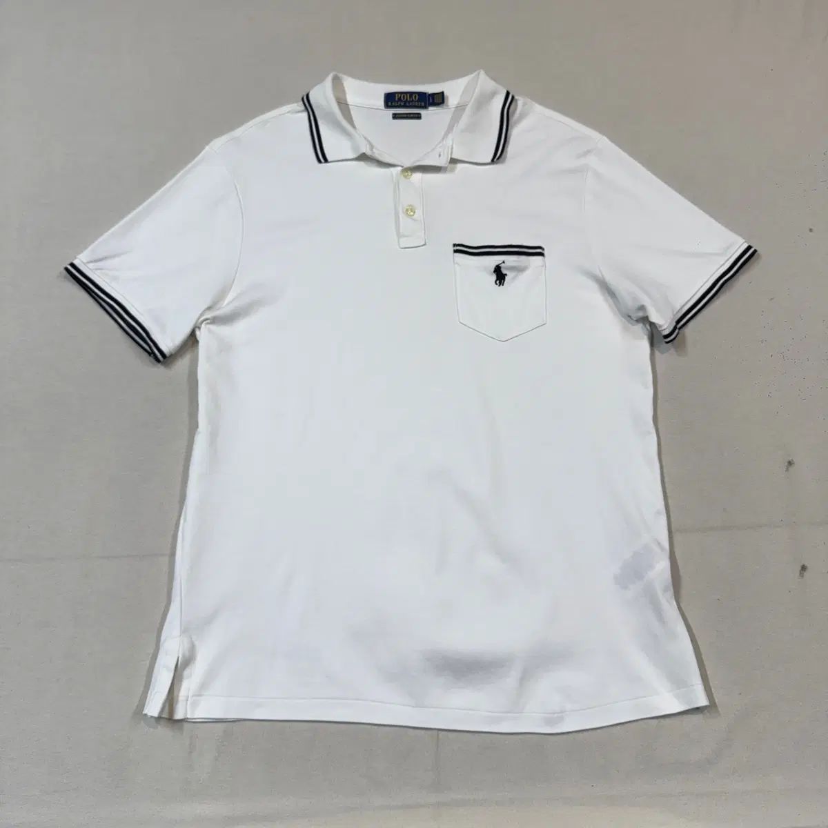 POLO RALPH LAUREN ポロラルフローレン クラシック ワンポケット 半袖 カラーTシャツ PK 白