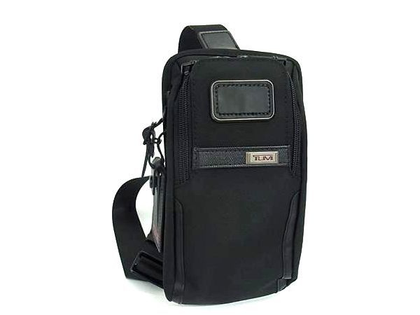 ■極美品■ TUMI トゥミ 2603585D3 アルファ コンパクト スリング ナイロンキャンバス クロスボディバッグ ブラック系 FZ3701