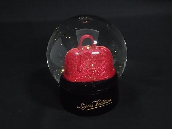 ■美品■ LOUIS VUITTON ルイヴィトン M99370 アルマ 2009年限定 スノードーム オブジェ 置物 インテリア クリア×レッド系 HE2452