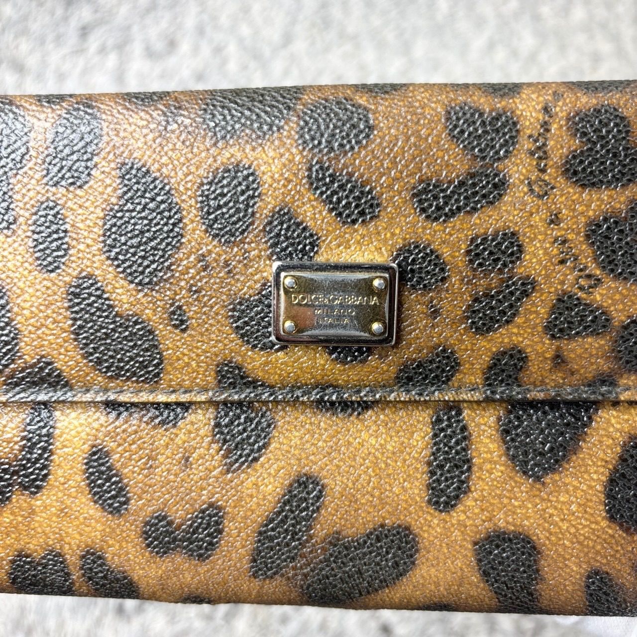 DOLCE&GABBANA ドルチェアンドガッバーナ 長財布 レオパード ヒョウ柄