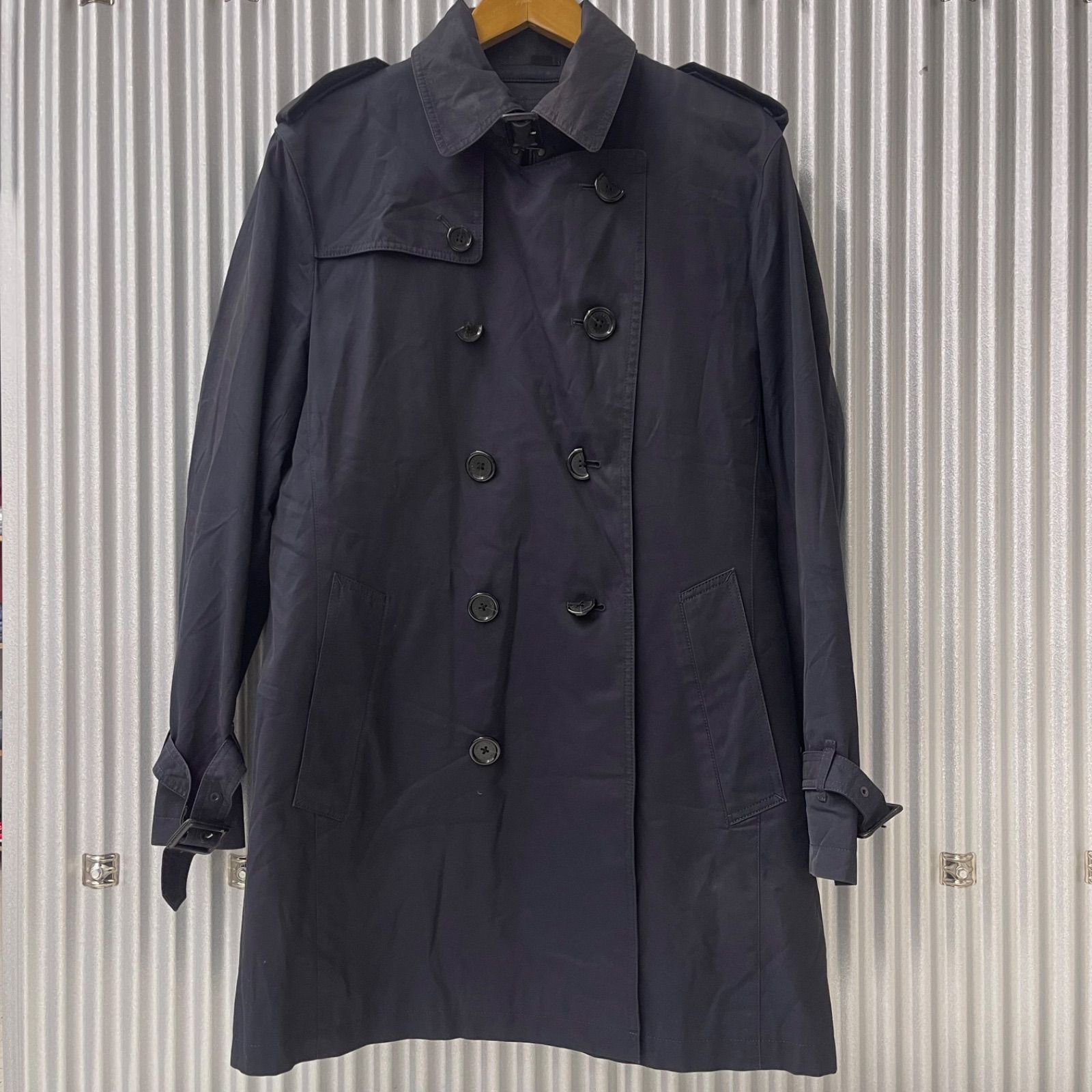 BURBERRY BLACK LABEL ネイビー トレンチコート M BURBERRY BLACK LABEL トレンチコート ネイビー - メルカリ