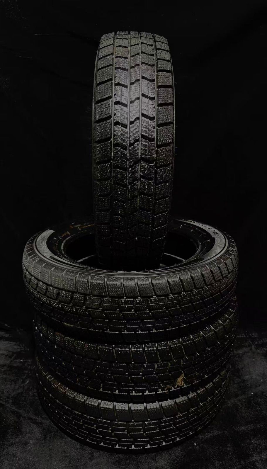 25年製　中古タイヤ4本セット　GOODYEAR 155/65R14 75Q 8分山　スタッドレスタイヤ　T-237