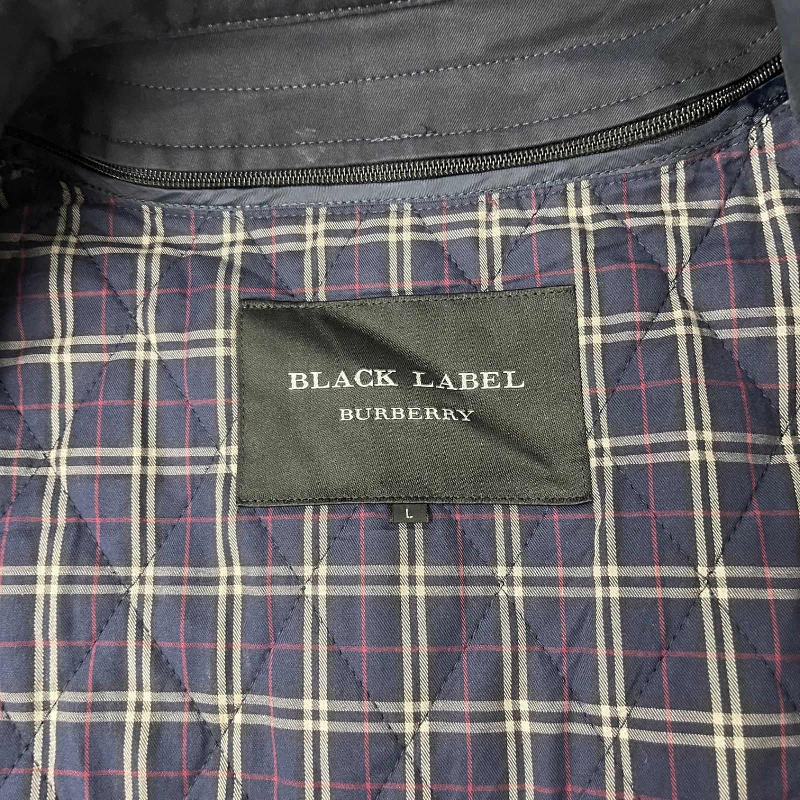 BURBERRY BLACK LABEL トレンチコート ネイビー - メルカリ