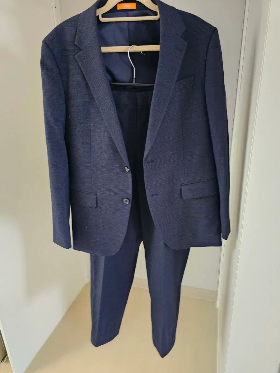 ネイビー CHECK スーツ セット トップス 100 ボトムス 85