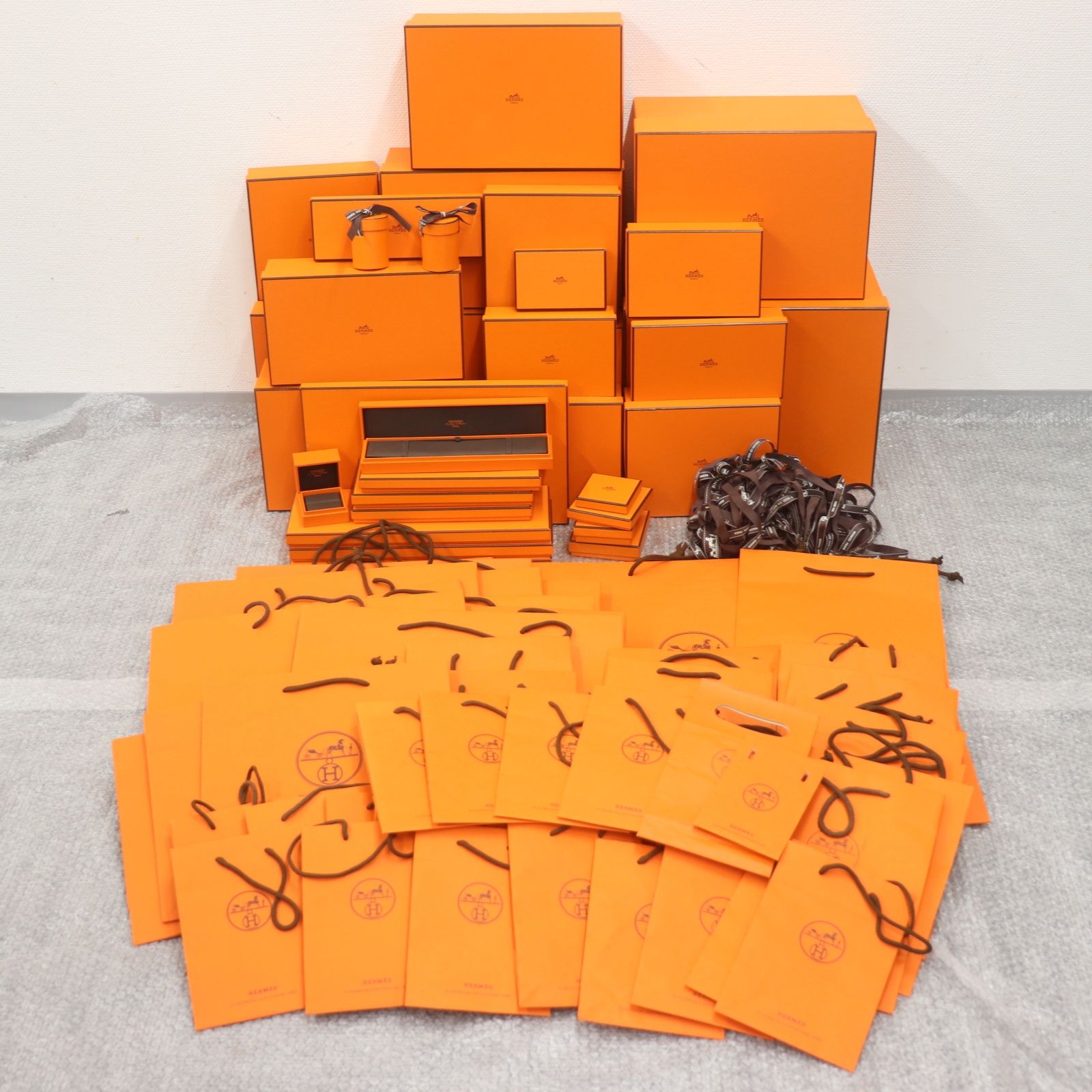 文房具・事務用品 HERMES ショップ袋 空箱 リボン まとめ売り
