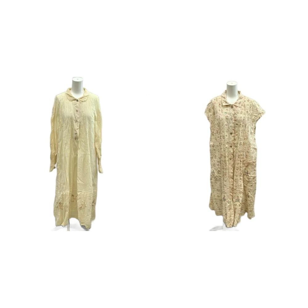 アキアカネ Akiakane シャツワンピース 2点セット アイボリー ベージュ 無地 長袖 花柄 半袖 /NP ■GY06 7,739円