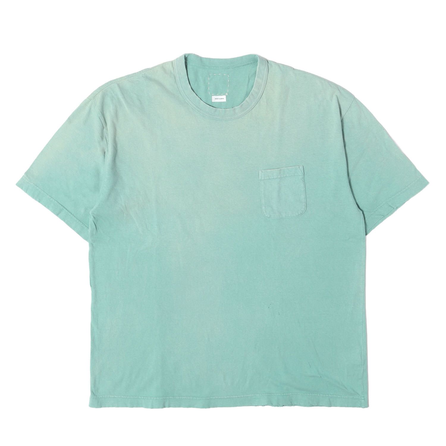 visvim ビズビム JUMBO TEE ジャンボ ポケット付き Tシャツ 美品】visvim ビズビム Tシャツ ライトグリーン 4 24AW ヴィンテージ
