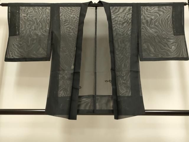 平和屋着物▽羽織　スリーシーズン　春夏秋　塵除け　菱文　黒地　DABH4971du 7,098円