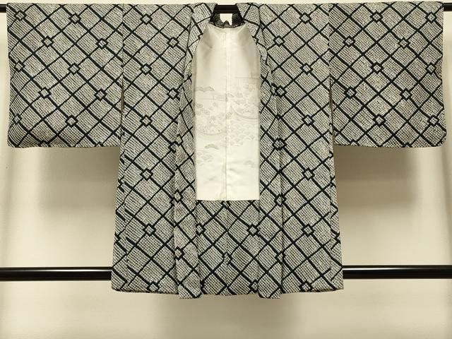 平和屋着物＃羽織　総絞り　菱文　正絹　逸品　未使用　CABK3221in