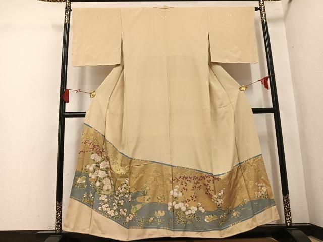 平和屋着物●豪華色留袖　作家物　花鳥文　金彩　正絹　逸品　AABL0649ph