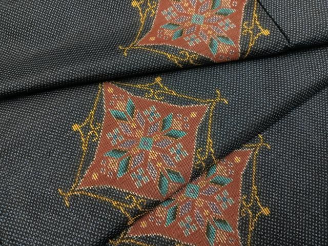 平和屋着物●本場大島紬　7マルキ　総絣　幾何学文様　正絹　逸品　AABL1256ph 10,920円