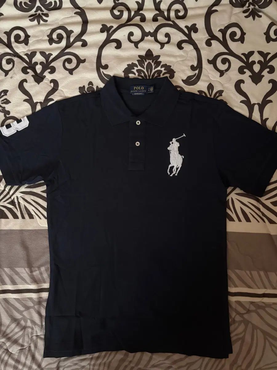 M ポロ ビックポニー カラーTシャツ ネイビー