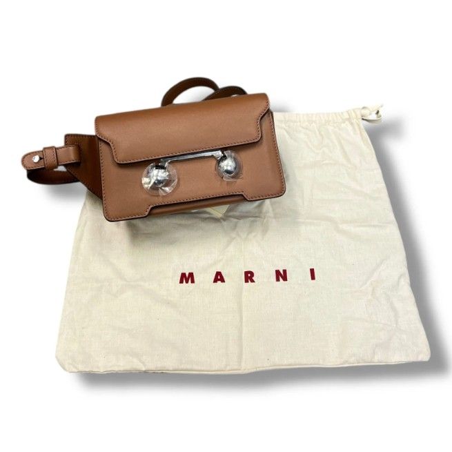 国内正規 参考上代207,900円 未使用 MARNI Trunkaroo Shoulder bag ショルダーバッグ クロスボディバッグ 鞄 マルニ MUMQ0022U0 ブラウン F （998MG）