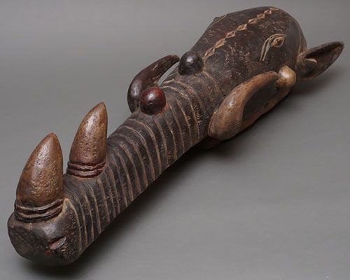 アフリカ コートジボワール バウレ族 ボ・ヌン・アムイン マスク No.558 仮面 木彫り 彫刻 アフリカンアート アフリカ雑貨 プリミティブ エスニック