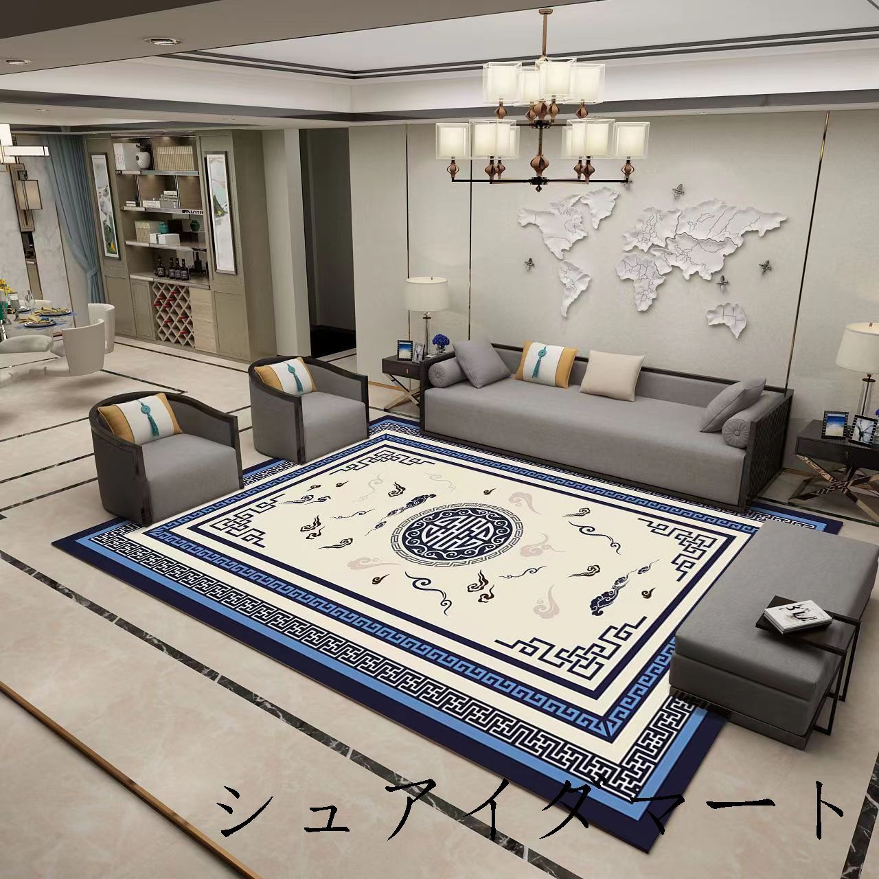 民族風カーペットアメリカンリビングソファ茶ベッドルームカーペット160*230CM ▲TD-325