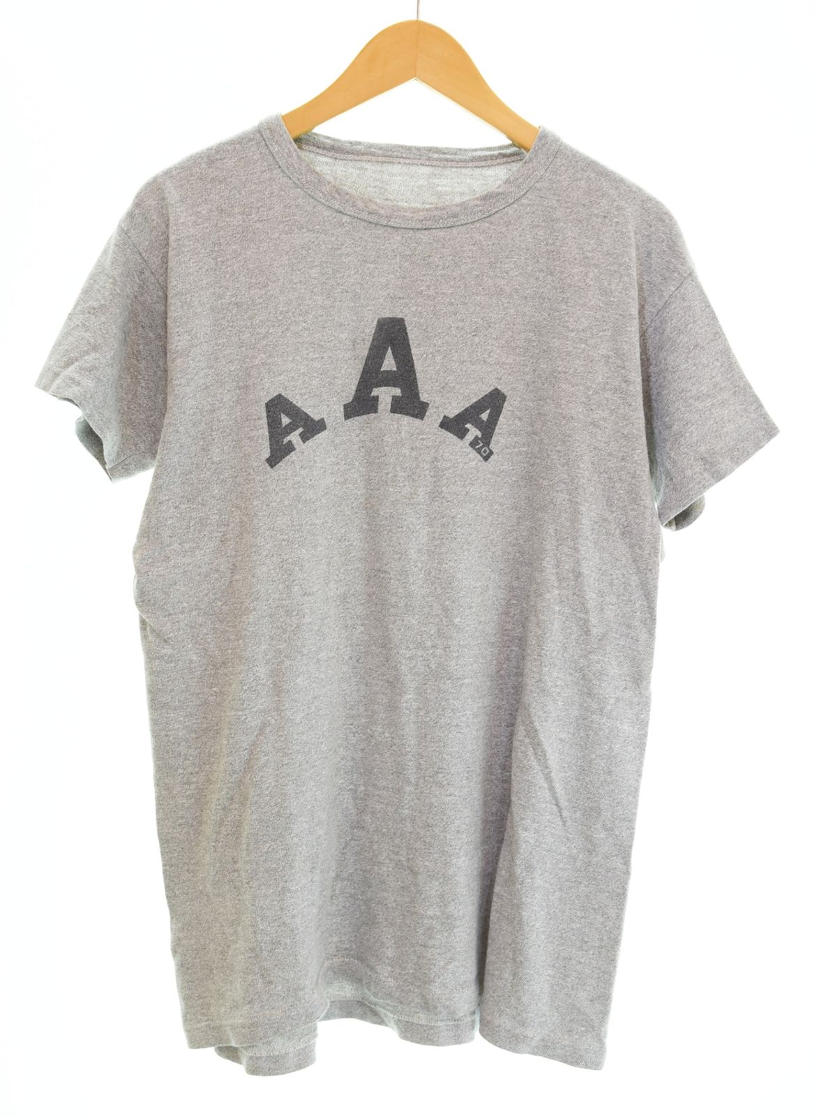 ヴィンテージ Vintage 70s ARMY ATHLETIC ASSOCIATION AAA Tee 染み込み プリント 霜降り 半袖 シングルステッチ Tシャツ グレー 103MT-5180