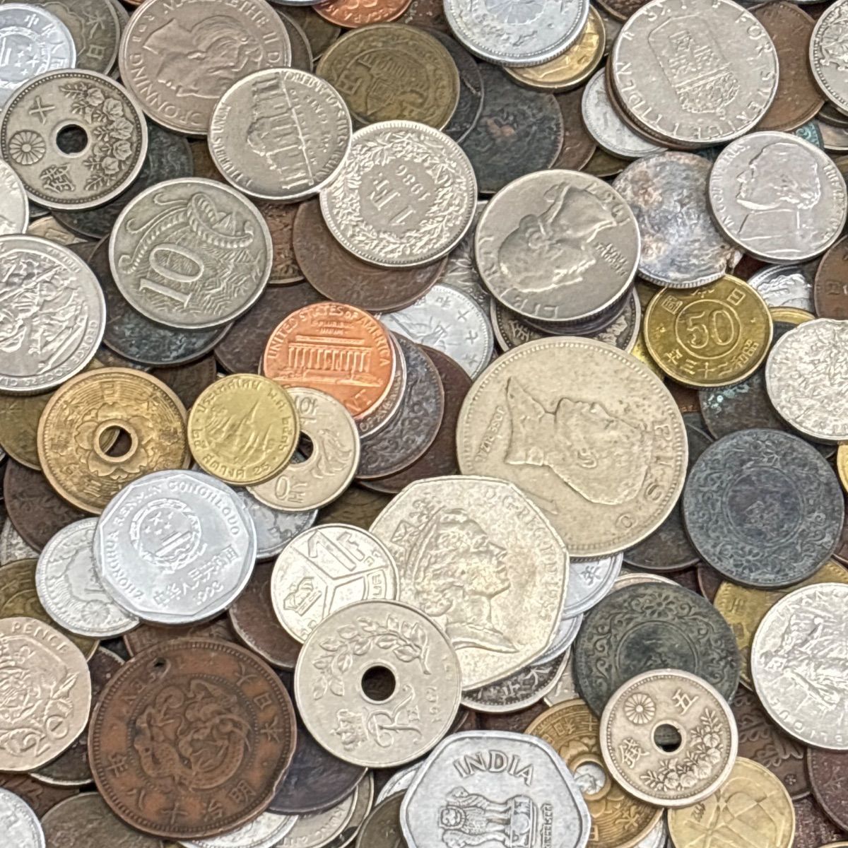 約3kg大量】日本・世界の硬貨まとめ売り 外国コイン 古銭 旧貨幣 海外