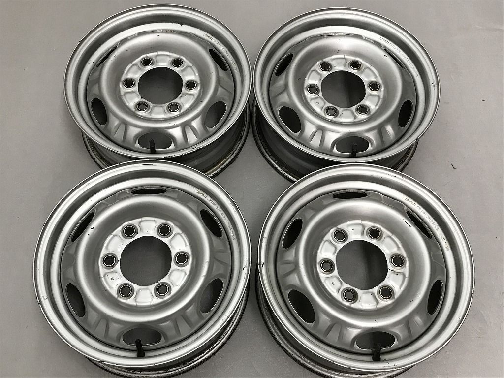 ◎希少 小傷 良品 日産 キャラバン純正スチール 15inc 5.5J +45 139.7/6H φ100mm 即納 個人宅OK 4本セット 検) NV350 NV300 いすゞコモ