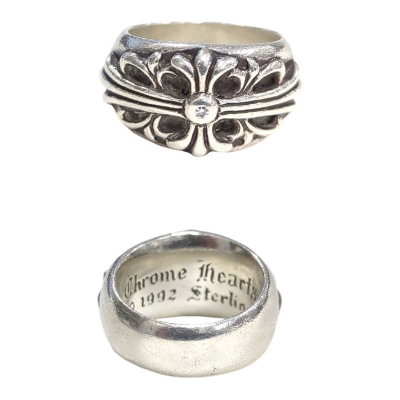 SEES鑑定済 インボイス原本　フローラルクロスリング　クロムハーツ 18号 Chrome Hearts クロムハーツ リング フローラルクロスリング SV925 18