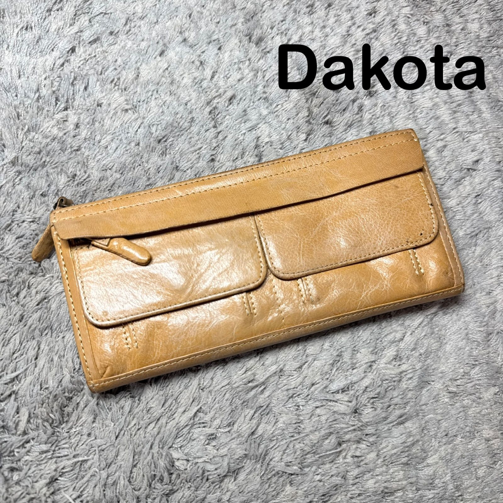 Dakota 長財布 レザー キャメル Dakota ダコタ 長財布 ロングウォレット キャメル 本革 レザー
