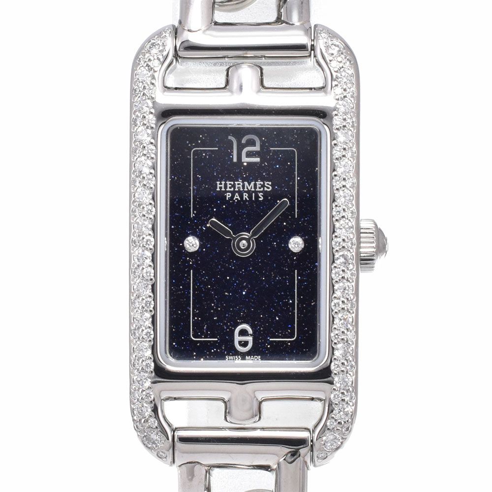 エルメス HERMES NA2.133 ナンタケット アベンチュリンダイヤル ダイヤモンド ブルー クォーツ レディース 美品 腕時計 C#149679 276,930円