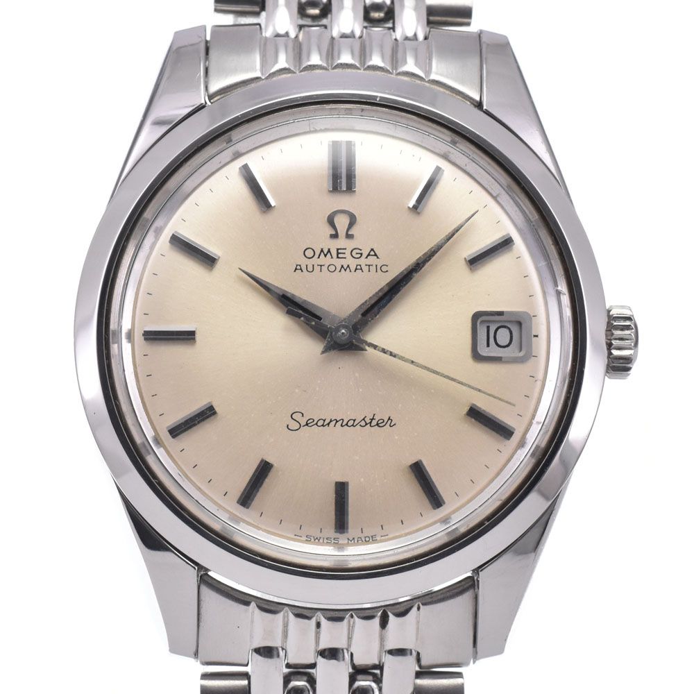 オメガ OMEGA Ref.166.010/168.024 ヴィンテージ シーマスター Cal.565 シルバー 自動巻き メンズ 良品 腕時計 C#149549