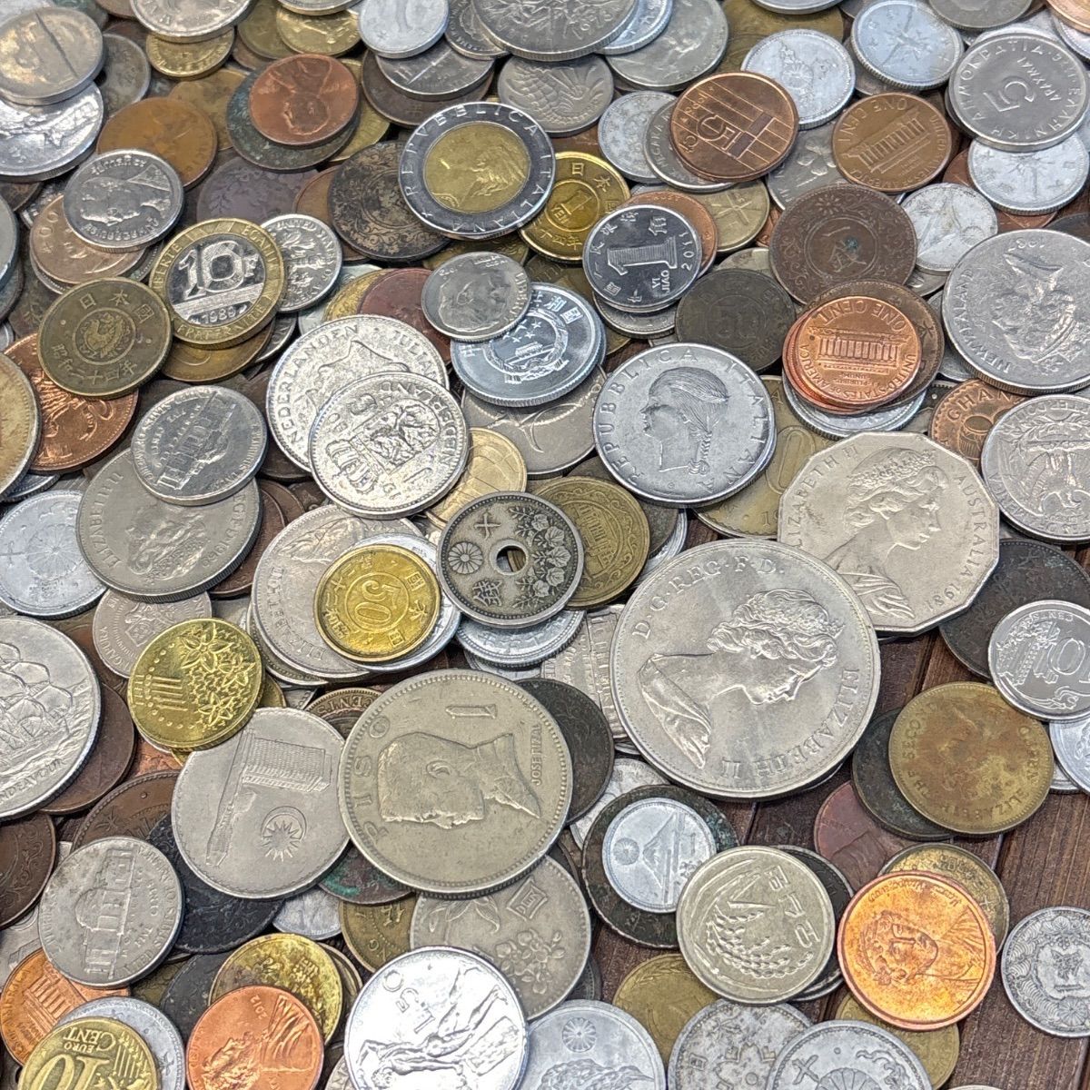 1780g大量】日本・世界の硬貨まとめ売り 外国コイン 古銭 旧貨幣 海外