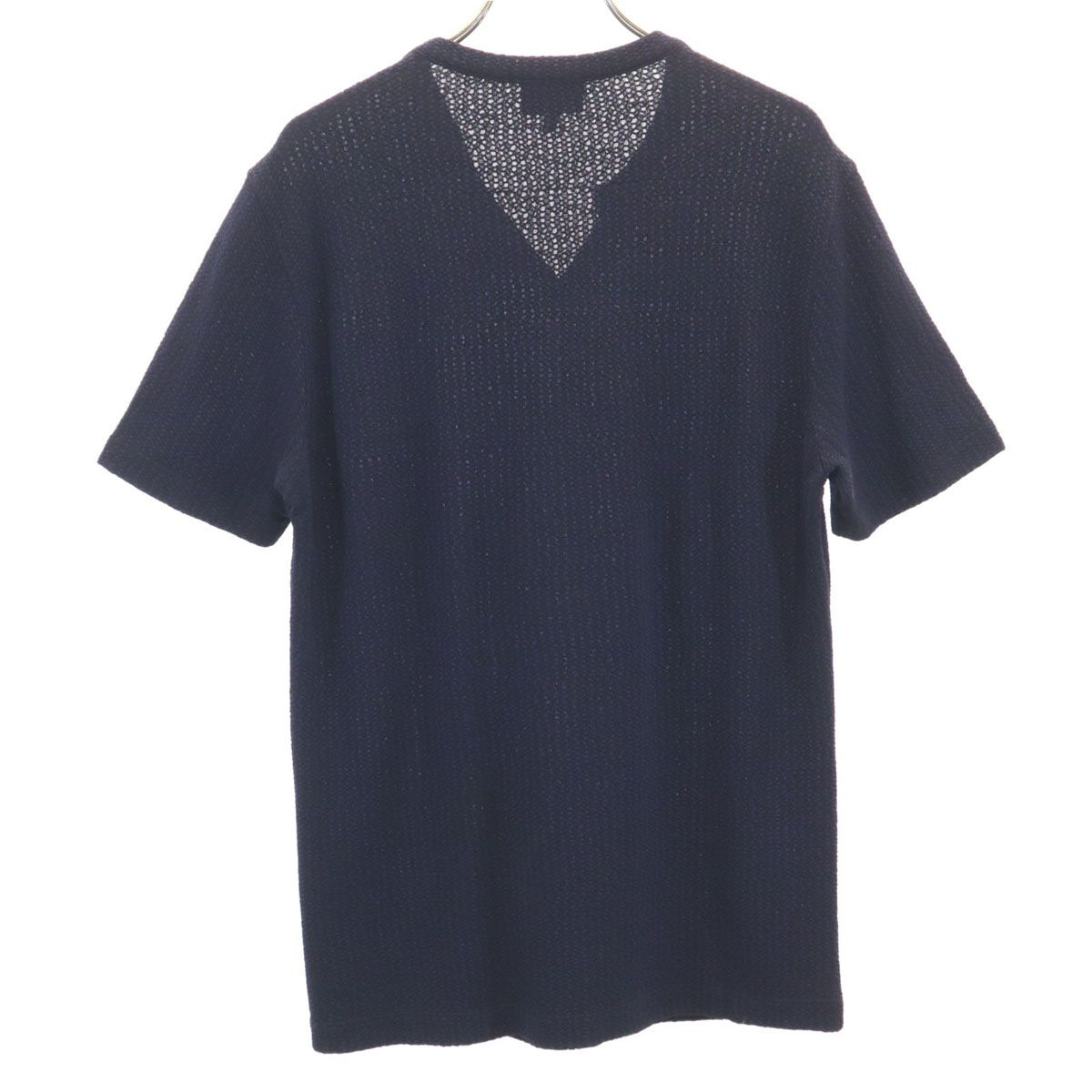 GIORGIO ARMANI 半袖　ニット　Tシャツ ネイビー　48 GIORGIO ARMANI 半袖 ニット Tシャツ ネイビー 48 Giorgio Armani