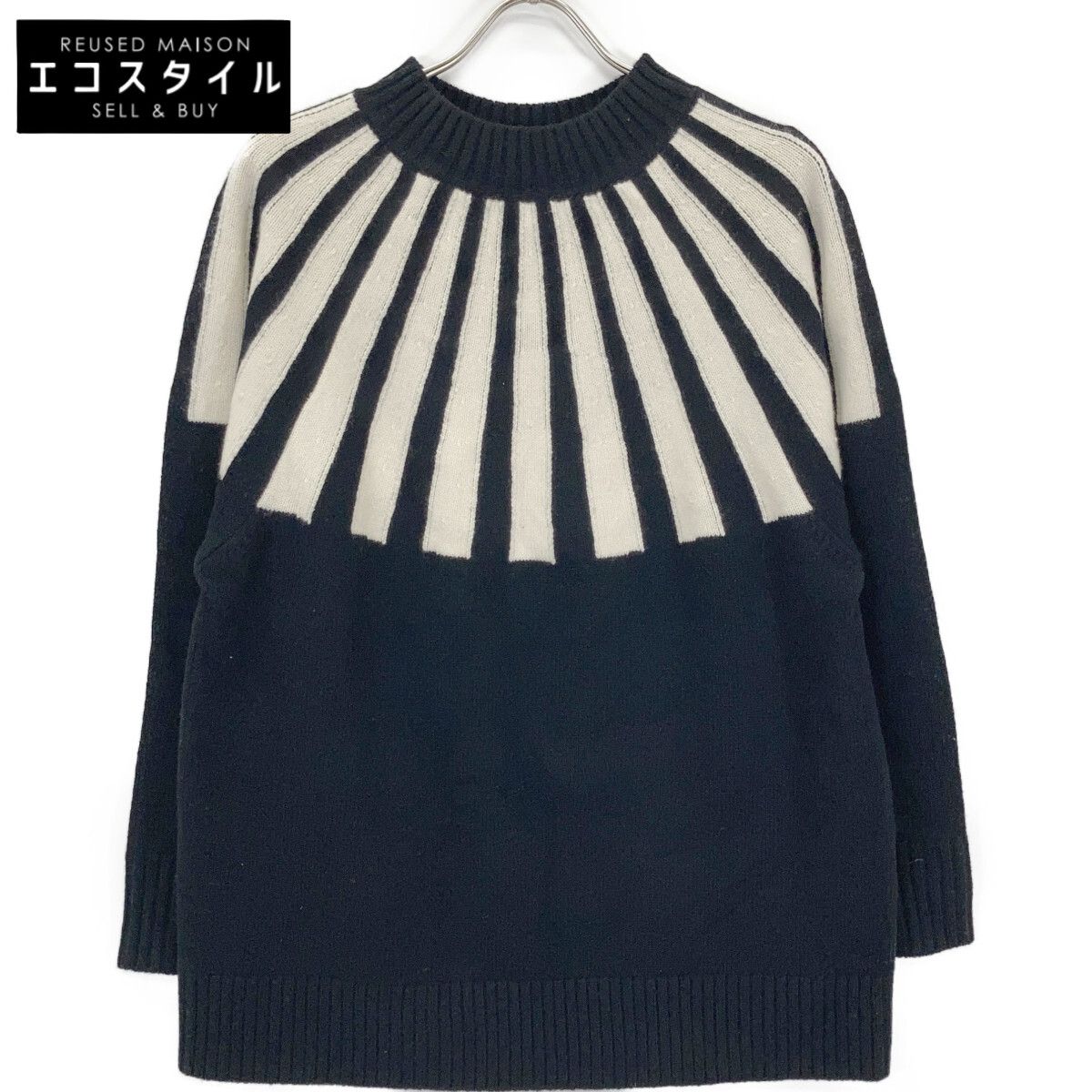ADORE　アドーア　531-3270125 23年製 ブラック ジオメトリックニットトップス　38 9,934円