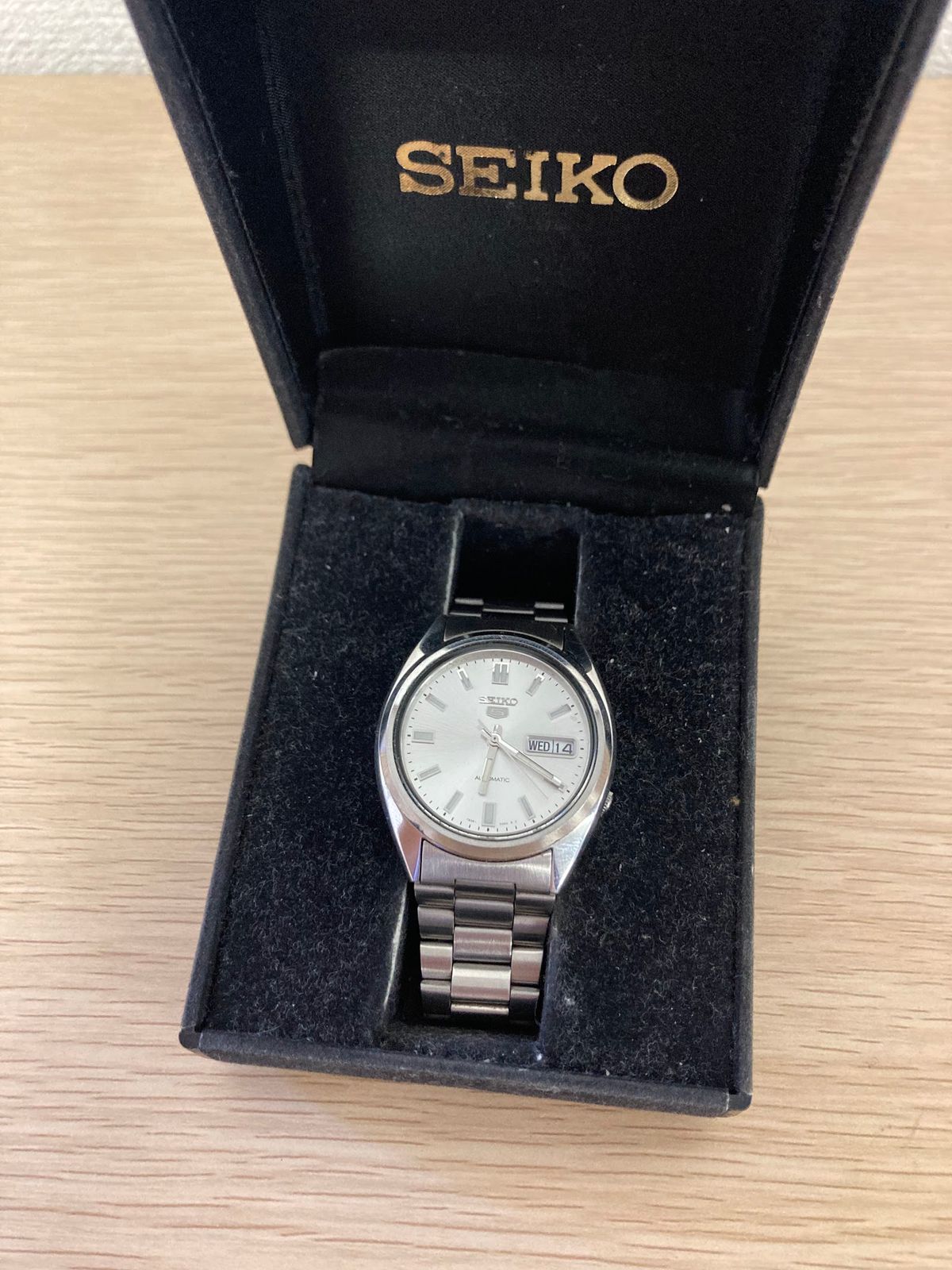 ％ 【稼働品】SEIKO セイコー 5 自動巻き メンズ 腕時計 デイデイト SEIKO箱付【時計3】【5】