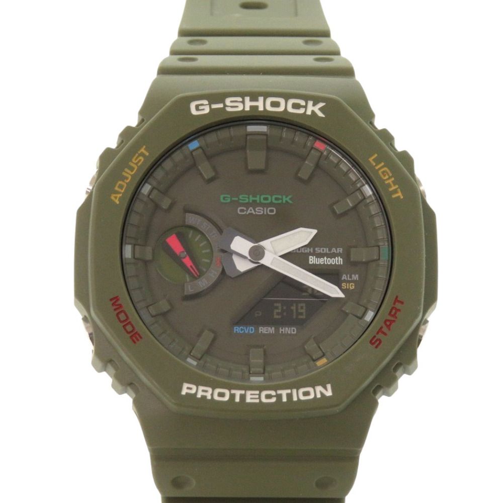 美品 カシオ G-SHOCK GA-B2100FC-3AJF 樹脂 カーキ タフソーラー 腕時計 Gショック 1603 CASIO