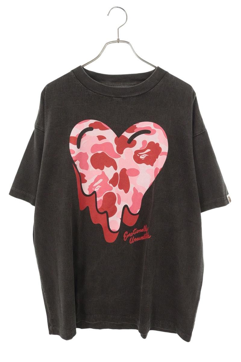 エモーショナリーアンベイラブル ×アベイシングエイプ A BATHING APE カモプリントTシャツ メンズ XL