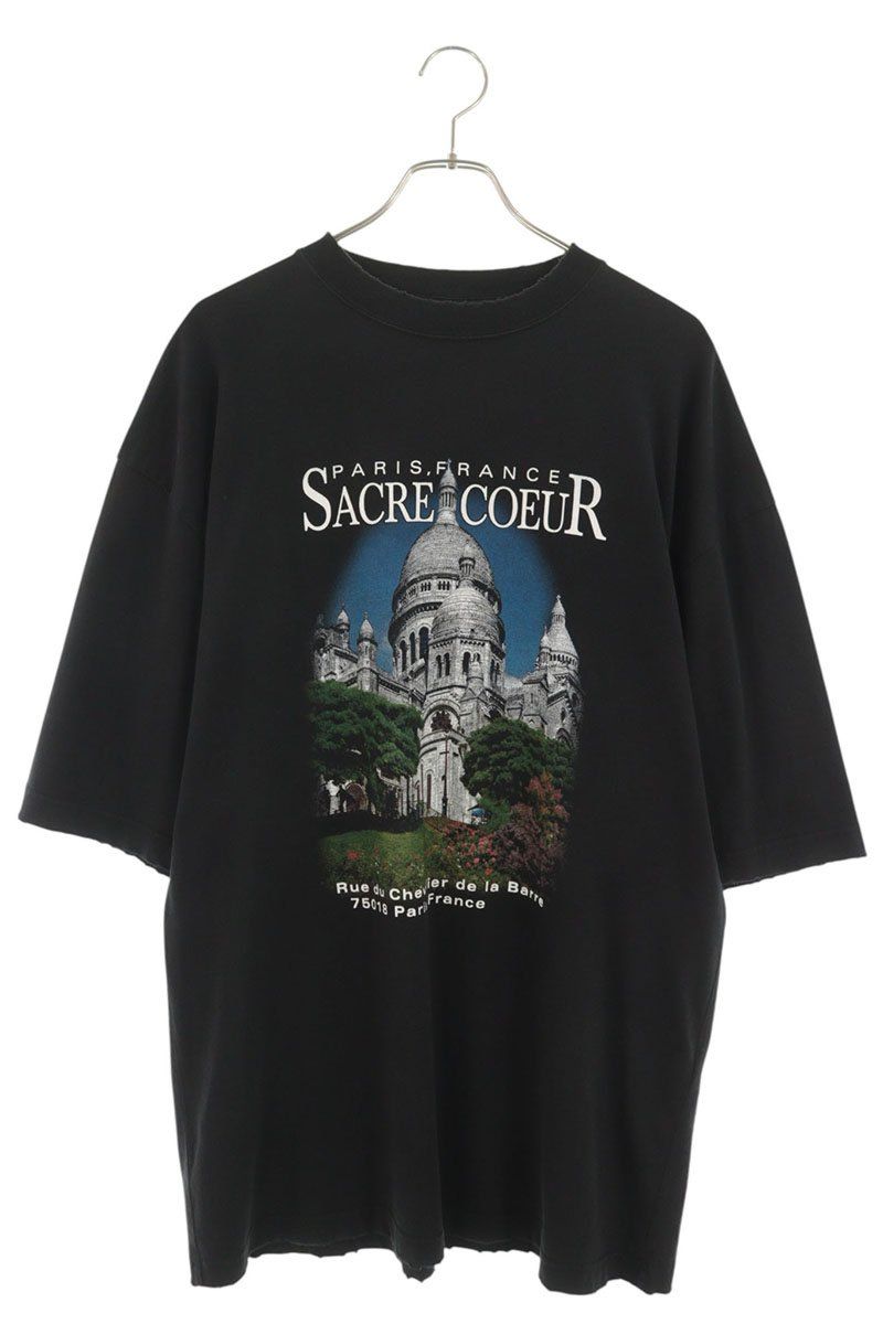 バレンシアガ 641614 TJVH6 サクレクールプリントヴィンテージ加工Tシャツ メンズ XXS 29,517円
