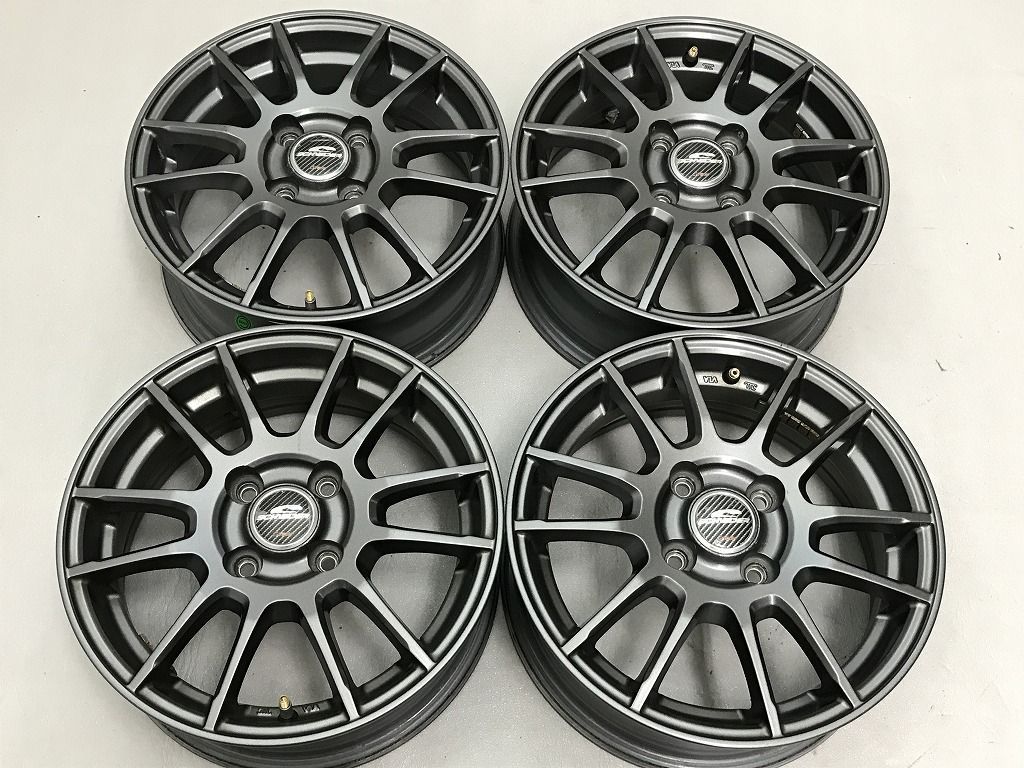 ◎小傷 美品 軽量 14inc 5.5J +45 100/4H 即納 個人宅OK 4本 検) ヤリス ヴィッツ アクア パッソ ルーミー ソリオ デリカD:2 マーチ デミオ