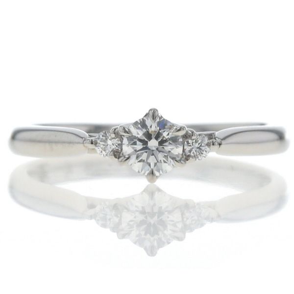 LAZARE DIAMOND ラザール Pt950 リング ダイヤモンド 0.255ct/0.052ct F SI1 H＆C 3粒 指輪 11.5号 鑑定書 箱【新品仕上済】【zz】【中古】