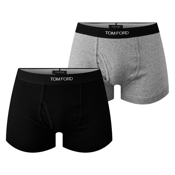 トム・フォード メンズ アンダーウェア ボクサーパンツ TOM FORD Boxer Briefs 2Pack Black Grey 008 ブラック 25,056円