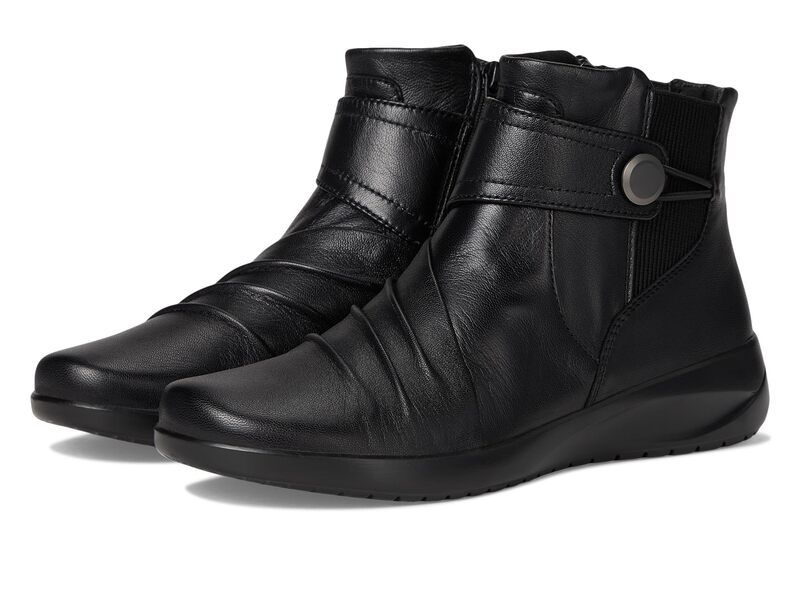 クラークス レディース シューズ ブーツ・レインブーツ Clarks Kaetlyn Sara Black Leather ブラック