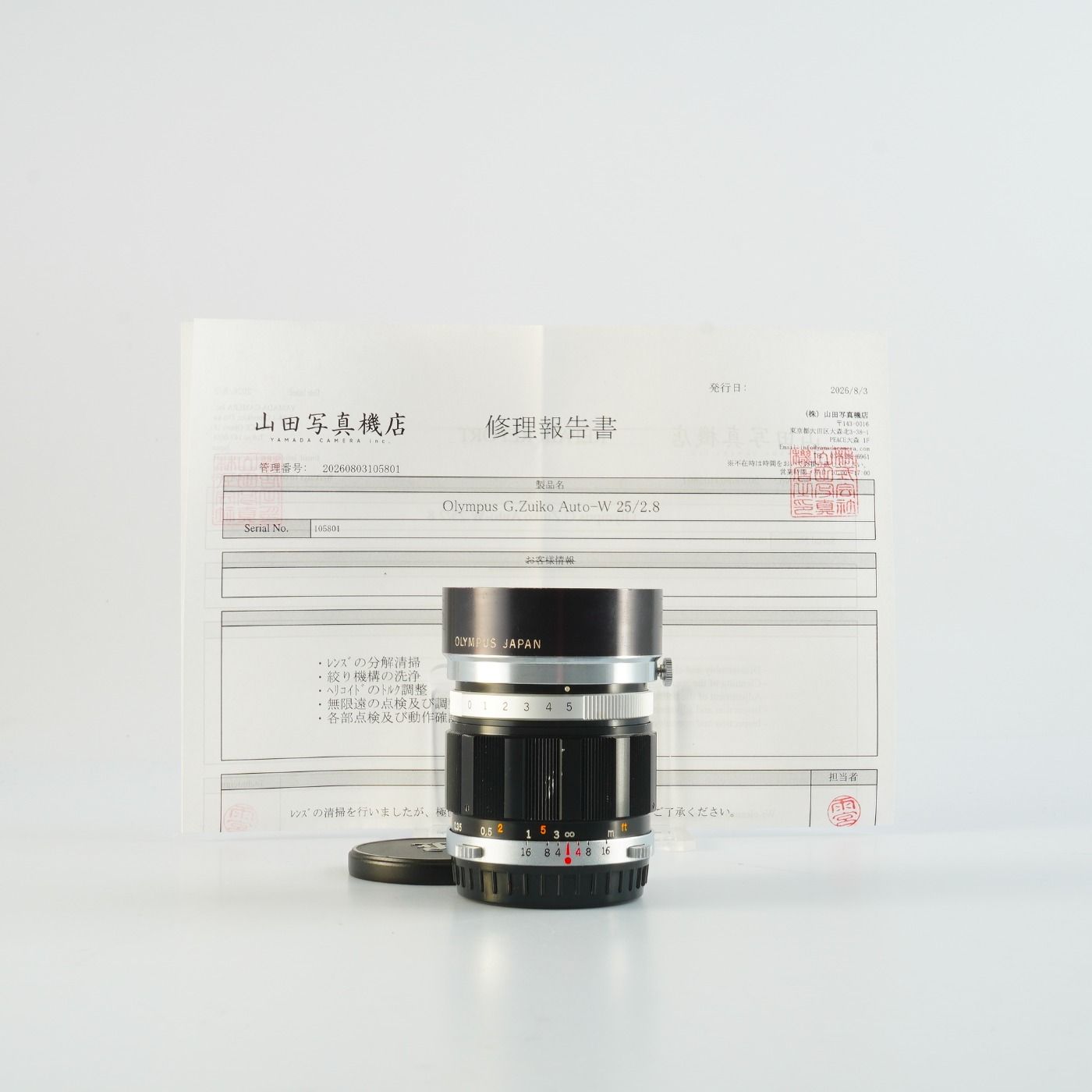 【Serviced】 OLYMPUS オリンパス G.ZUIKO AUTO-W 25mm F/2.8 for PEN FT / FV / F 単焦点レンズ