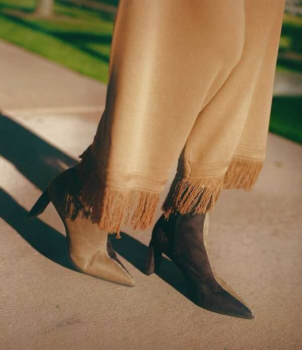 ジャンビニ レディース シューズ ブーツ・レインブーツ Gianni Bini x Sydney Silverman Kelsey TwoTone Stitchedress Booties Pecan
