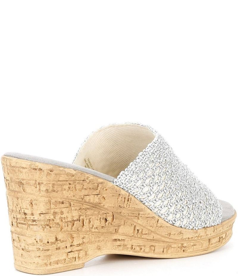 オネックス レディース シューズ サンダル Onex Bianca Banded Cork Wedge Sandals Silver シルバー 27,820円
