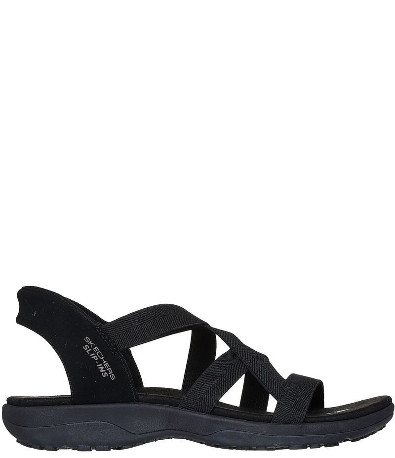 スケッチャーズ レディース シューズ サンダル Skechers Womens Hands Free SlipIns Reggae Slim Stretch Flex Sandals Black ブラ