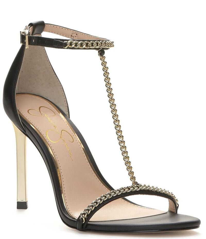 ジェシカシンプソン レディース シューズ サンダル Jessica Simpson Qiven Chain TStrap Dress Sandals Black ブラック 21,815円